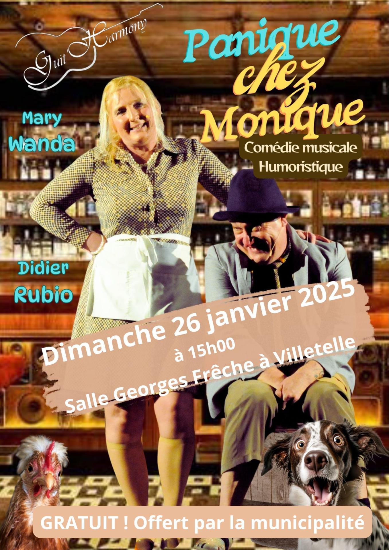 Affiche panique villetelle 26 janvier 25